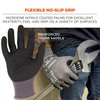 Proflex By Ergodyne Nitrile Coated CR Gloves, ANSI A4, Gray, Size L, 1 Pair 7043